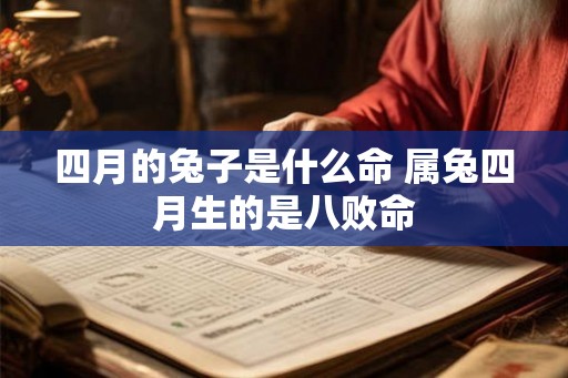四月的兔子是什么命 属兔四月生的是八败命