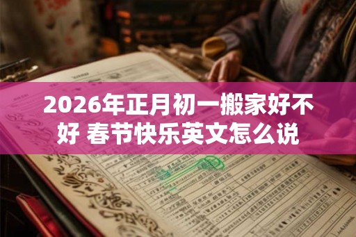 2026年正月初一搬家好不好 春节快乐英文怎么说 2026年正月初一搬家好不好 春节快乐英文怎么说
