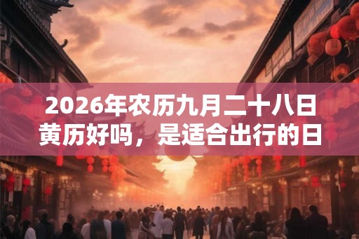 2026年农历九月二十八日黄历好吗，是适合出行的日子吗？