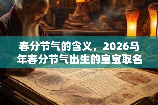 春分节气的含义，2026马年春分节气出生的宝宝取名乳名