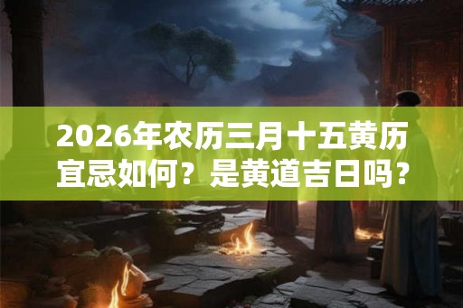 2026年农历三月十五黄历宜忌如何？是黄道吉日吗？