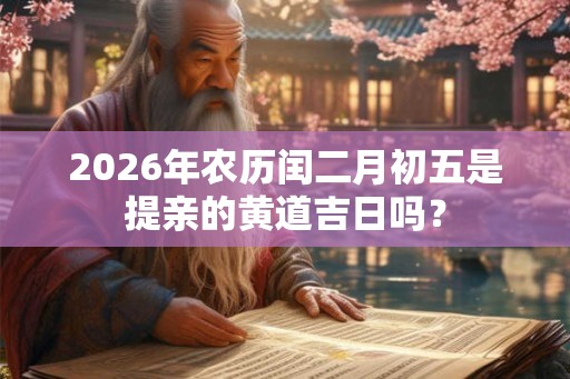 2026年农历闰二月初五是提亲的黄道吉日吗？