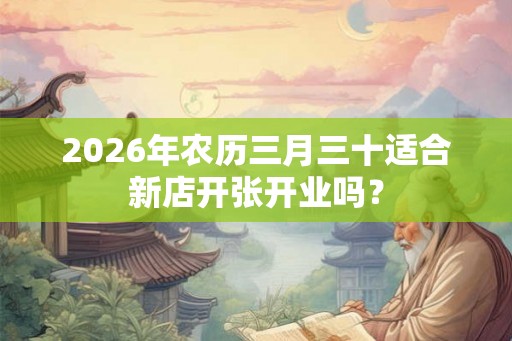 2026年农历三月三十适合新店开张开业吗? 2026年农历三月三十适合新店开张开业吗?