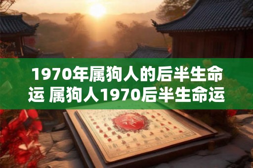 1970年属狗人的后半生命运 属狗人1970后半生命运如何 1970年属狗人的后半生命运 属狗人1970后半生命运如何