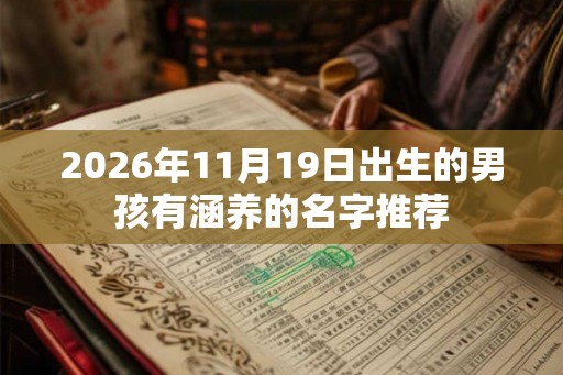 2026年11月19日出生的男孩有涵养的名字推荐