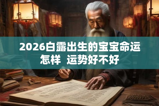 2026白露出生的宝宝命运怎样  运势好不好