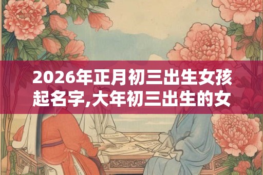 2026年正月初三出生女孩起名字,大年初三出生的女孩是什么命？
