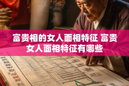 富贵相的女人面相特征 富贵女人面相特征有哪些