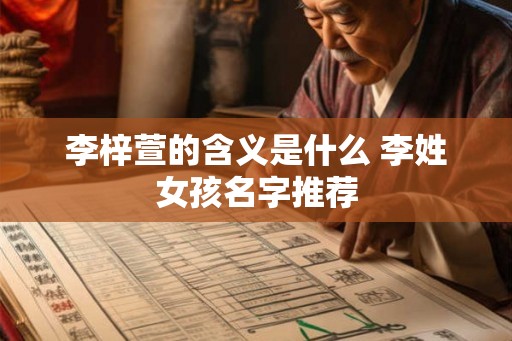 李梓萱的含义是什么 李姓女孩名字推荐 李梓萱的含义是什么 李姓女孩名字推荐