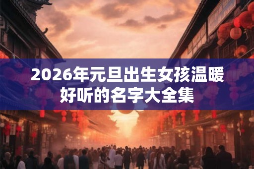 2026年元旦出生女孩温暖好听的名字大全集