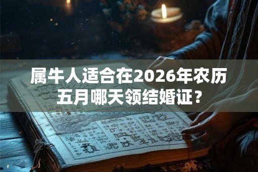 属牛人适合在2026年农历五月哪天领结婚证？