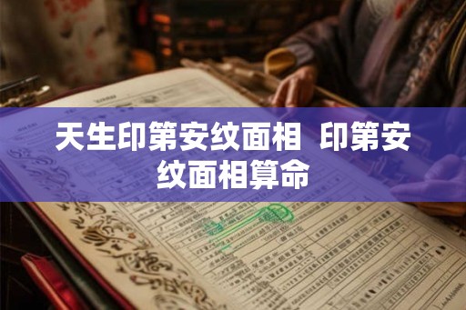 天生印第安纹面相  印第安纹面相算命