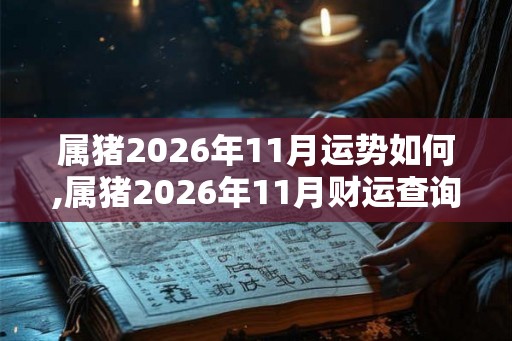 属猪2026年11月运势如何,属猪2026年11月财运查询 属猪2026年11月运势如何,属猪2026年11月财运查询