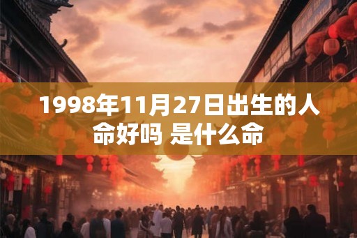 1998年11月27日出生的人命好吗 是什么命