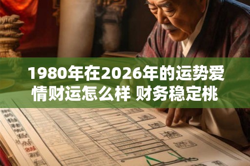 1980年在2026年的运势爱情财运怎么样 财务稳定桃花极旺