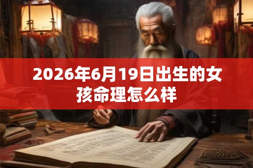 2026年6月19日出生的女孩命理怎么样