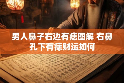 男人鼻子右边有痣图解 右鼻孔下有痣财运如何