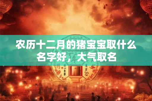 农历十二月的猪宝宝取什么名字好,大气取名 农历十二月的猪宝宝取什么名字好,大气取名