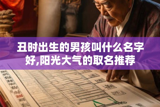 丑时出生的男孩叫什么名字好,阳光大气的取名推荐