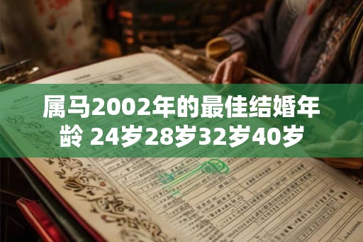 属马2002年的最佳结婚年龄 24岁28岁32岁40岁