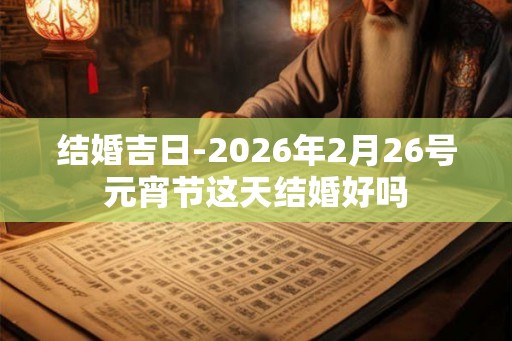 结婚吉日-2026年2月26号元宵节这天结婚好吗 结婚吉日-2026年2月26号元宵节这天结婚好吗