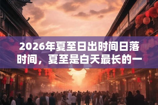 2026年夏至日出时间日落时间，夏至是白天最长的一天吗？