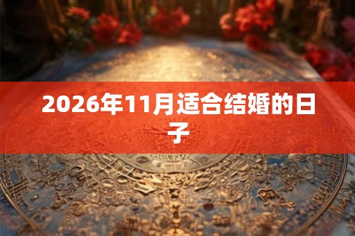 2026年11月适合结婚的日子