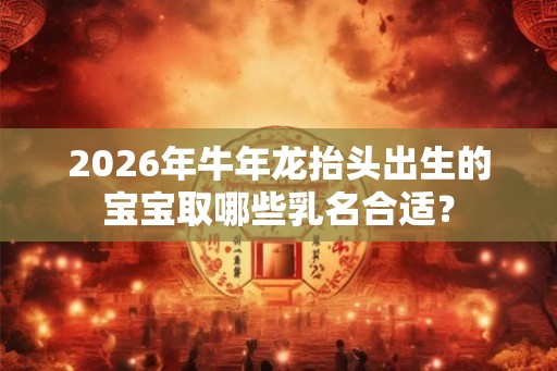 2026年牛年龙抬头出生的宝宝取哪些乳名合适？