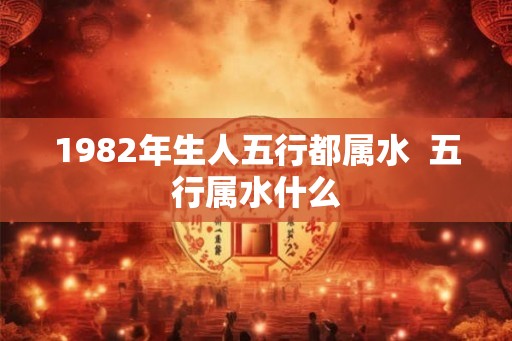 1982年生人五行都属水  五行属水什么