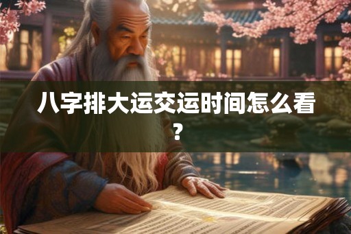 八字排大运交运时间怎么看？