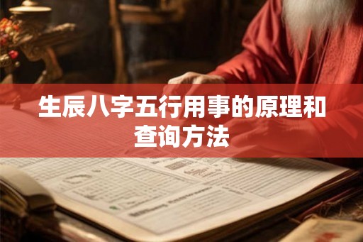 生辰八字五行用事的原理和查询方法