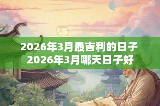 2026年3月最吉利的日子 2026年3月哪天日子好