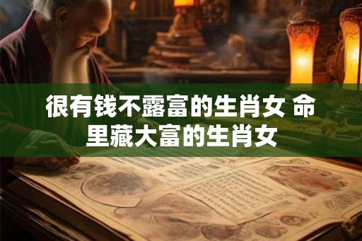很有钱不露富的生肖女 命里藏大富的生肖女