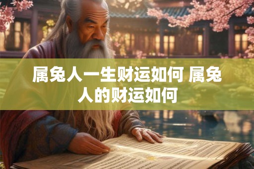 属兔人一生财运如何 属兔人的财运如何 属兔人一生财运如何 属兔人的财运如何