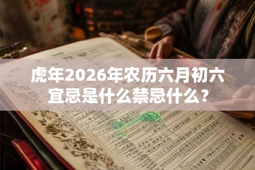 虎年2026年农历六月初六宜忌是什么禁忌什么？