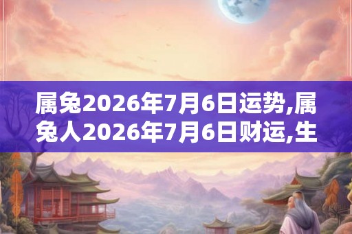 属兔2026年7月6日运势,属兔人2026年7月6日财运,生肖兔2026年7月6日运势