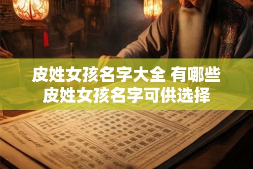 皮姓女孩名字大全 有哪些皮姓女孩名字可供选择