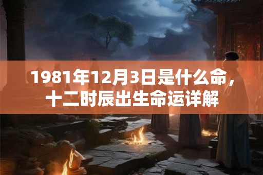 1981年12月3日是什么命，十二时辰出生命运详解
