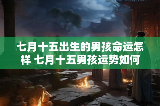 七月十五出生的男孩命运怎样 七月十五男孩运势如何