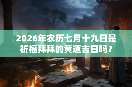 2026年农历七月十九日是祈福拜拜的黄道吉日吗？