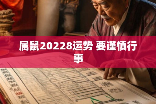 属鼠20228运势 要谨慎行事