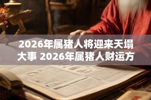 2026年属猪人将迎来天塌大事 2026年属猪人财运方位 2026年属猪人将迎来天塌大事 2026年属猪人财运方位
