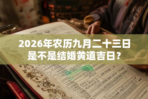 2026年农历九月二十三日是不是结婚黄道吉日？