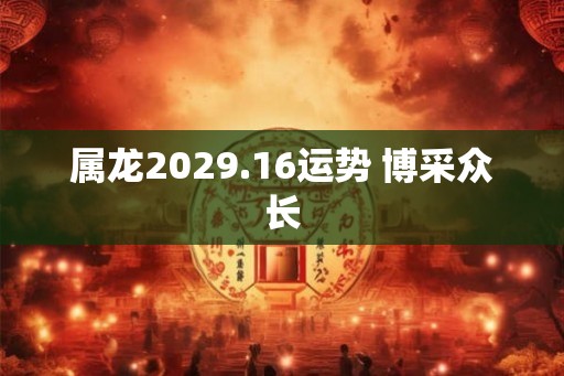 属龙2029.16运势 博采众长