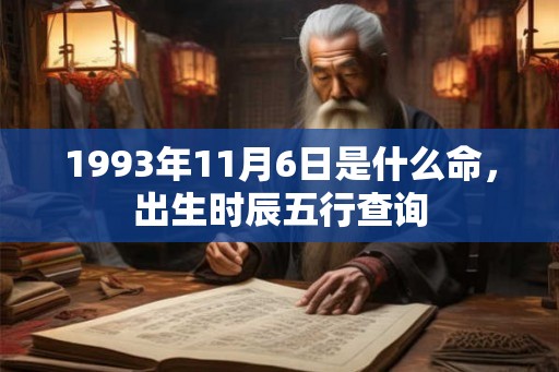 1993年11月6日是什么命,出生时辰五行查询 1993年11月6日是什么命,出生时辰五行查询