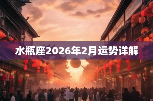 水瓶座2026年2月运势详解 水瓶座2026年2月运势详解