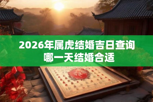 2026年属虎结婚吉日查询  哪一天结婚合适