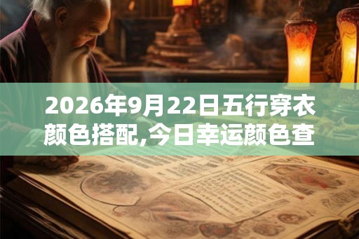 2026年9月22日五行穿衣颜色搭配,今日幸运颜色查询