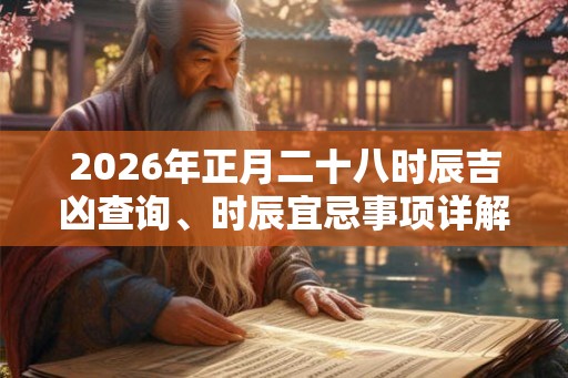 2026年正月二十八时辰吉凶查询、时辰宜忌事项详解 2026年正月二十八时辰吉凶查询、时辰宜忌事项详解