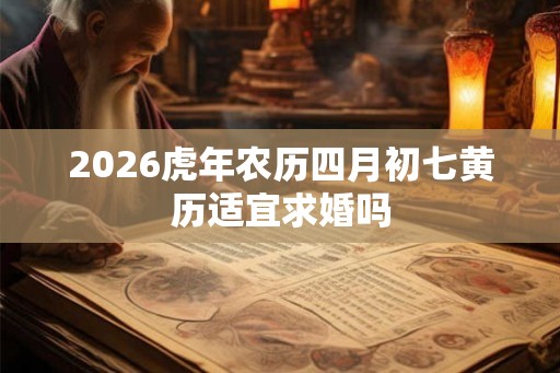 2026虎年农历四月初七黄历适宜求婚吗